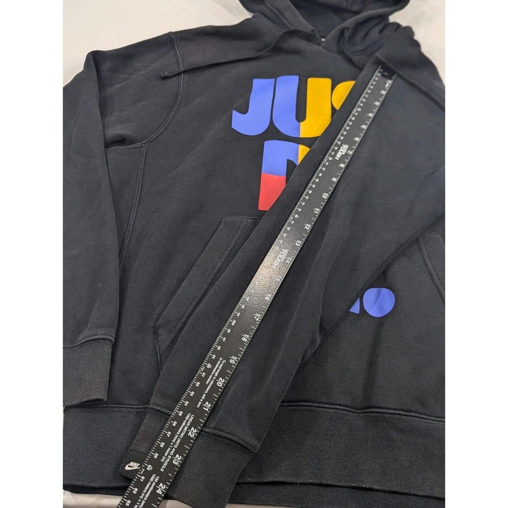Nike Just Do It Pullover Hoodie Black Mens Size Medium Multicolor‎ - Picture 7 of 9